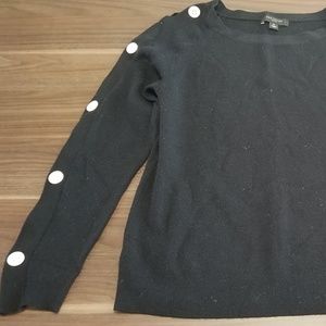 Ann Taylor Petite Button Sleeve Sweater